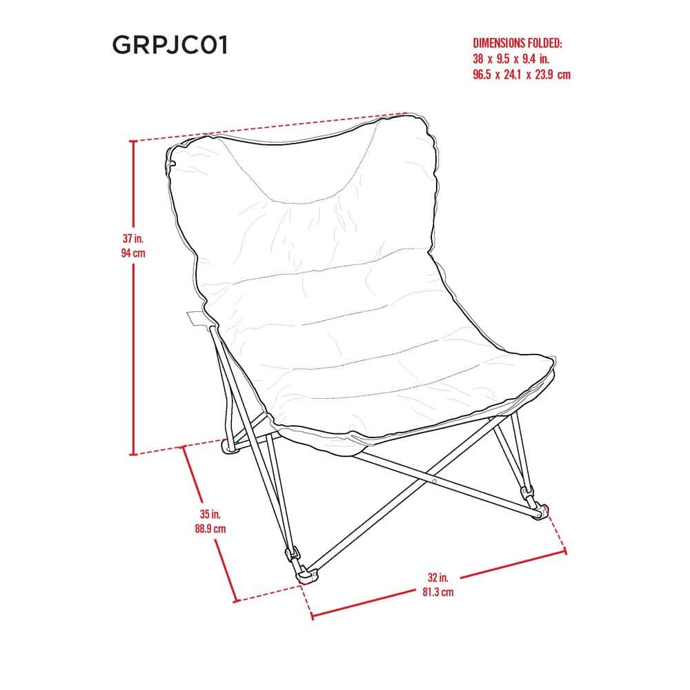 Tan Ultra Padded Folding Camp Chair with Cup Holder