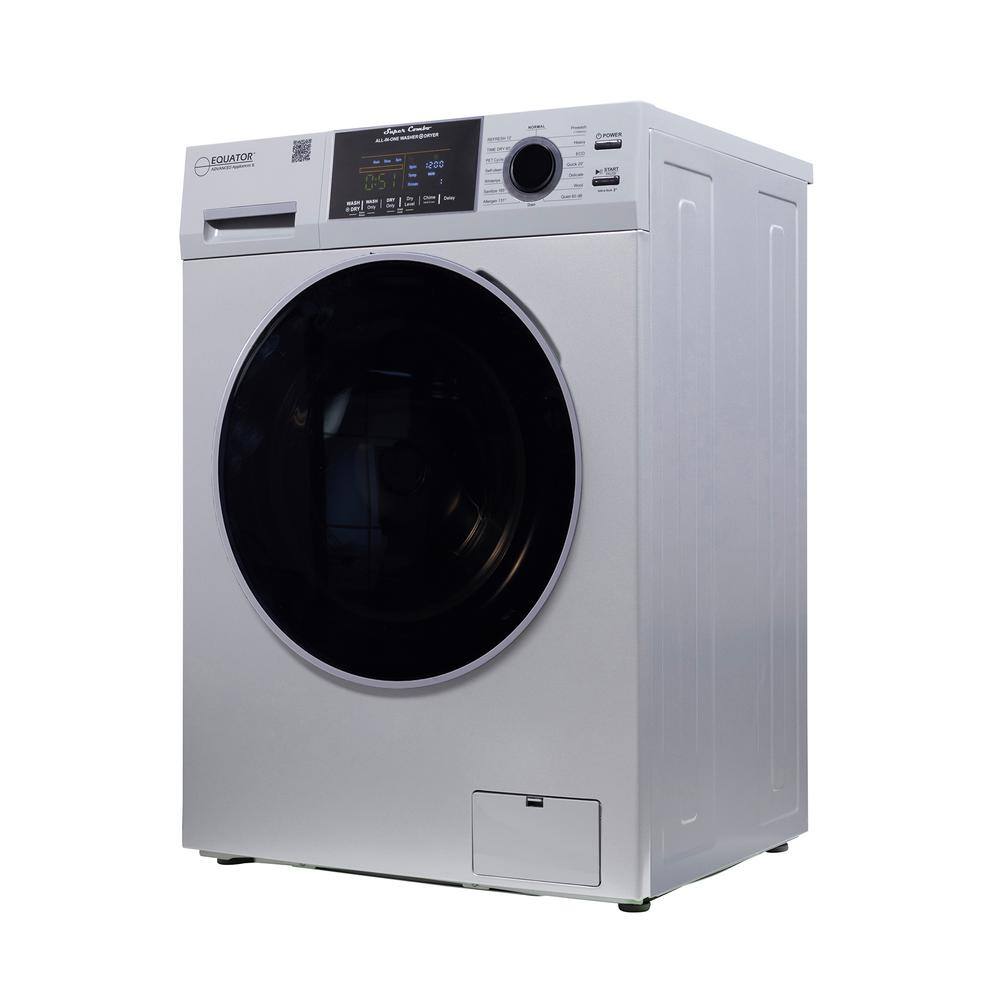 Silver 1.62 cu. ft. Stainless Steel Smart Washer Dryer Combo