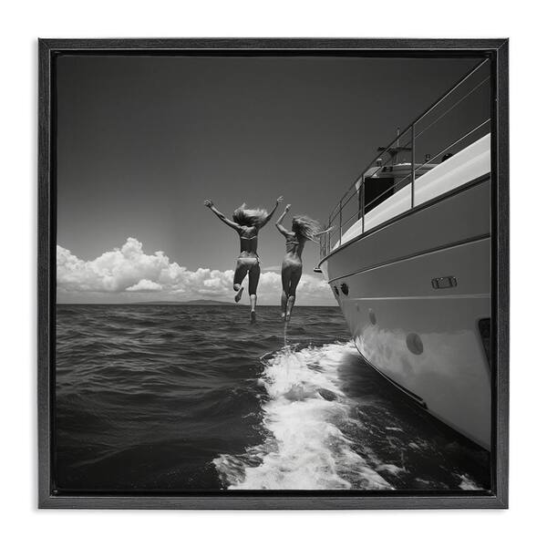 thumbnail image 2 of Floating Frame For Stretched Canvas Artwork – Solid Wood, Black/White Options, Made In UK (Fits 24x24cm Canvas) 2 of 5