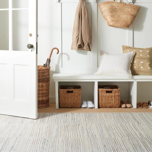 Avery Machine Washable Oatmeal 2.6 ft. x 8 ft. Indoor Area Rug