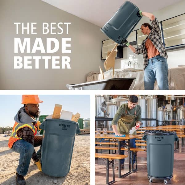 Rubbermaid Commercial Products BRUTE 34 Gal. Trash Can with Lid