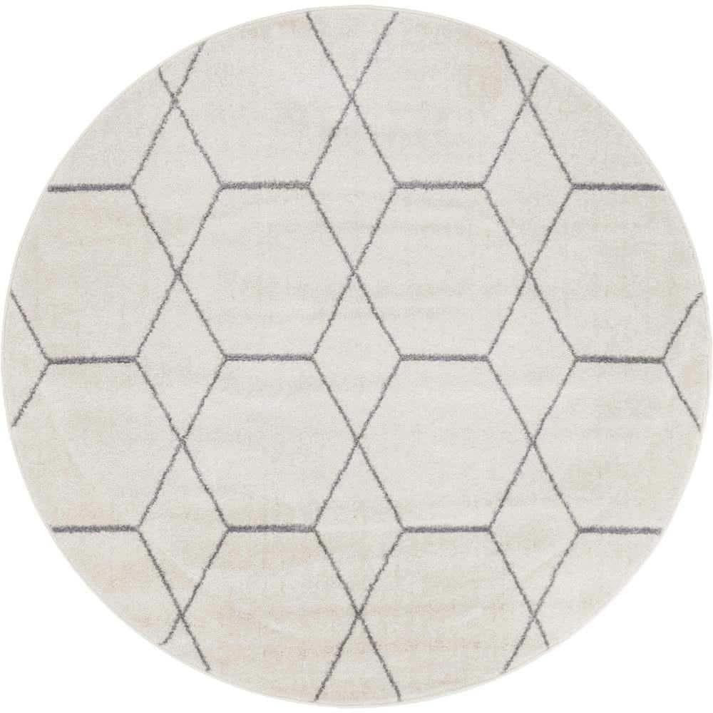 Trellis Frieze Geometric Ivory 6 ft. x 6 ft. Area Rug price history on PriceWatchPro