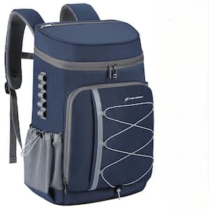 32 L. Leakproof Soft Backpack Cooler Bag for Camping Hiking, Blue