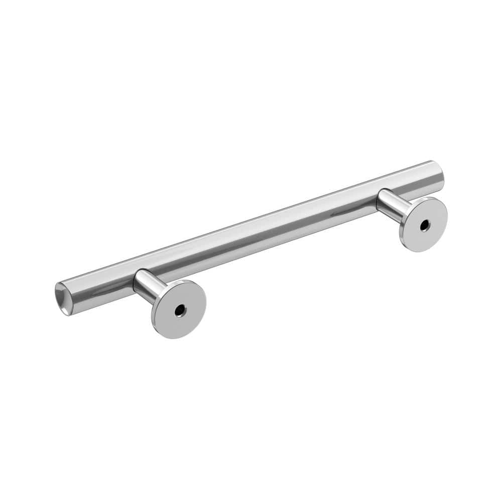 Polished Chrome Modern Cabinet Bar Pull with Mounting Hardware