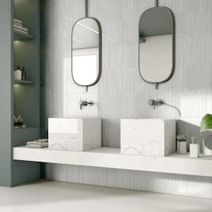 Princess Bianco 5 in. x 10 in. Glossy Porcelain Wall Tile (8.71 sq. ft./Case)