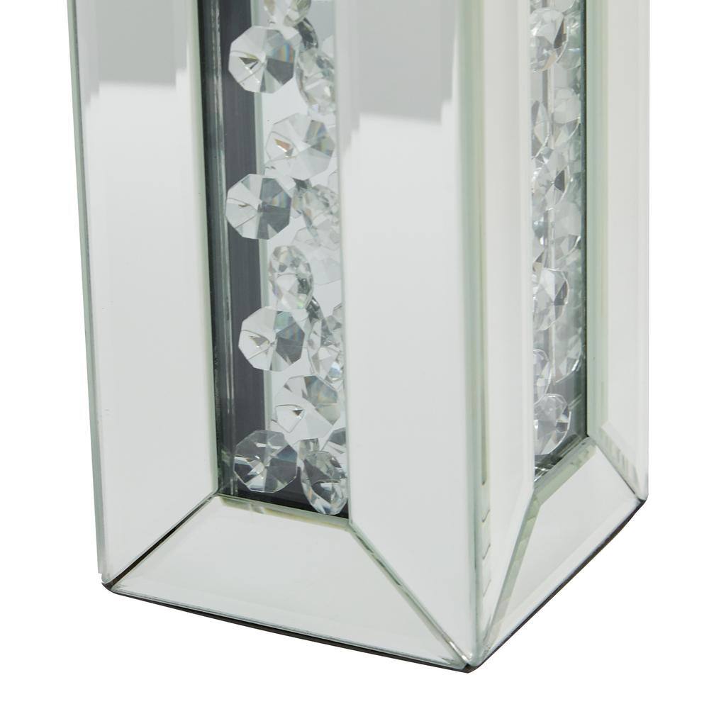 Silver Ceramic Candle Holders Set of 3 with Textured Base