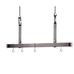 Barra De Techo Ajustable Enclume Premier 48 Pulgadas - Acero Martillado Para Cocina O Almacén