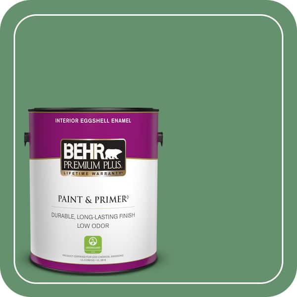 BEHR PREMIUM PLUS 1 gal. #M410-6 Turtle Creek Eggshell Enamel Low Odor Interior Paint & Primer