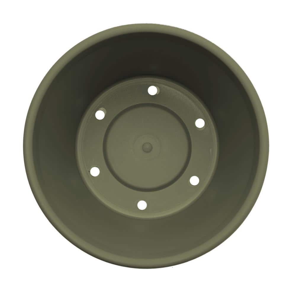 Bloem Living Green Tapered Resin Planter with Drainage Holes