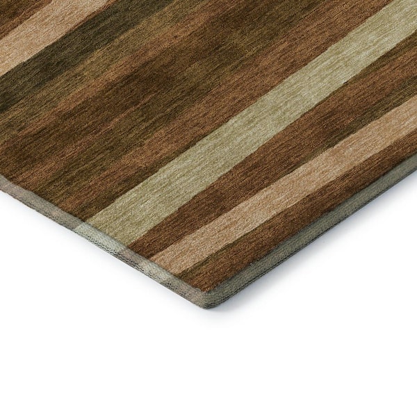 Mayfield Premium Machine Washable Abstract AMF997 Paprika 10 ft. x 14 ft. Area Rug