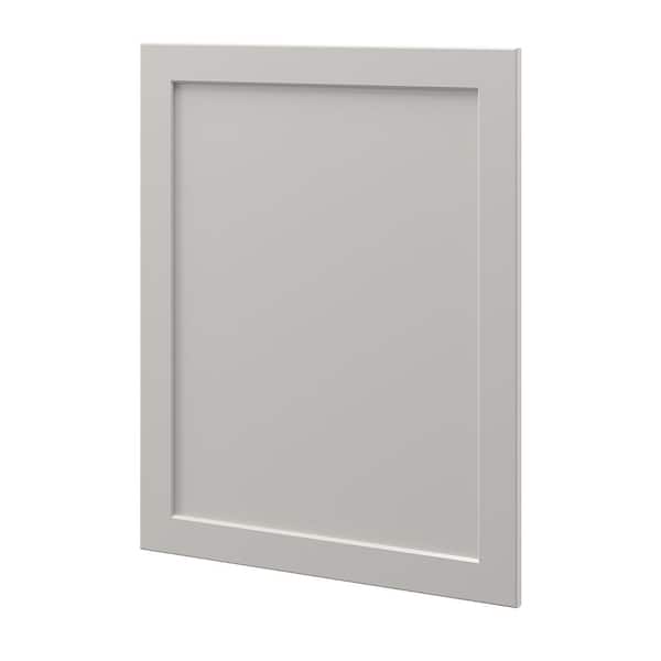 SIMPLY WOODMARK PRO Shaker Full Overlay 23.56 in. W x 29.88 in. H Decorative Door Base End Panel in Stone Gray