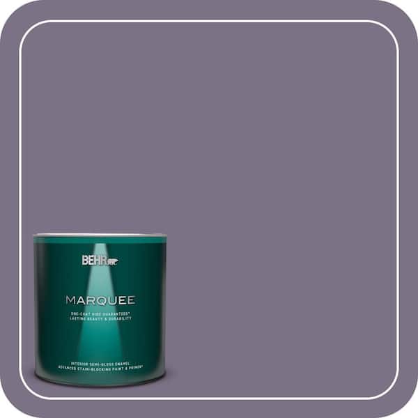 BEHR MARQUEE 1 qt. #660F-6 Peruvian Violet Semi-Gloss Enamel Interior Paint & Primer