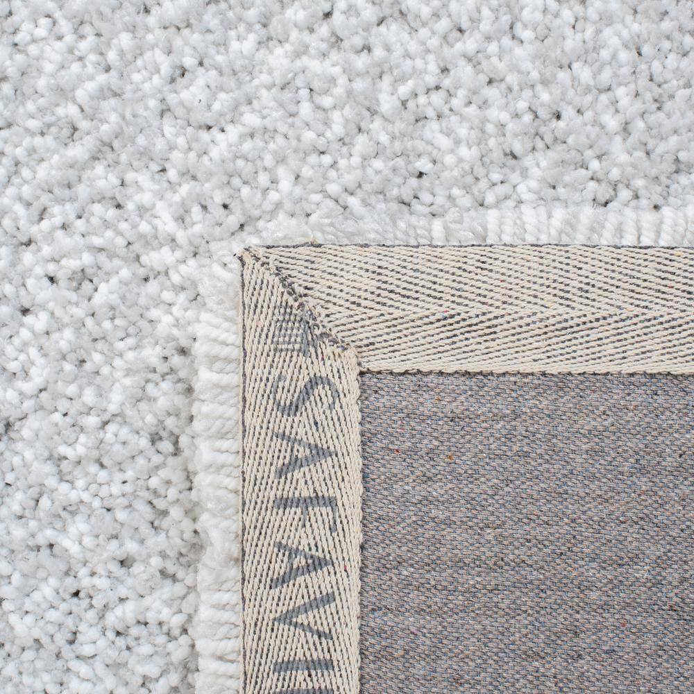Elysian Ivory 3'x5' Hand-Tufted Synthetic Shag Area Rug