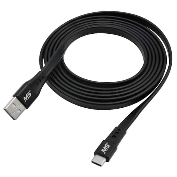 USB-C to USB-C Flat Cable - Fast Charge 6ft WHT