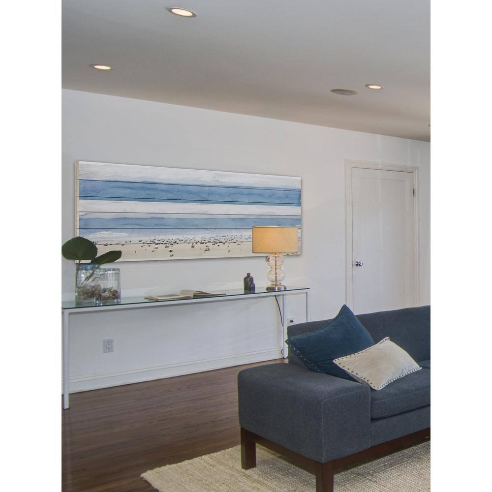 Ipanema Beach Coastal Blue and White Canvas Print