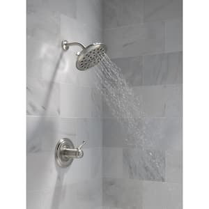 4-Spray Patterns 1.75 GPM 8.25 in. Wall Mount Fixed Shower Head with H2Okinetic in Stainless