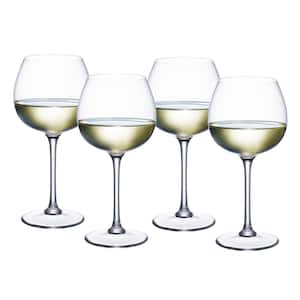 Purismo 13.2 oz. Lead Free Crystal Soft Rounded White Wine Glass (4-Pack)