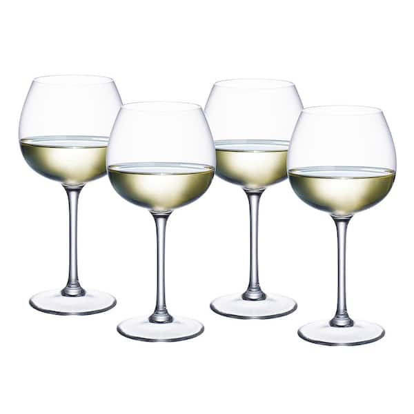 Villeroy & Boch Purismo 13.2 oz. Lead Free Crystal Soft Rounded White Wine Glass (4-Pack)