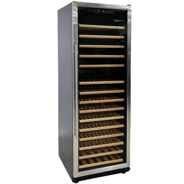 23.5 in. Dual Zone Wine Cooler refrigerator and Wine Cooler 200-Bottles in Black Wine Refrigerator