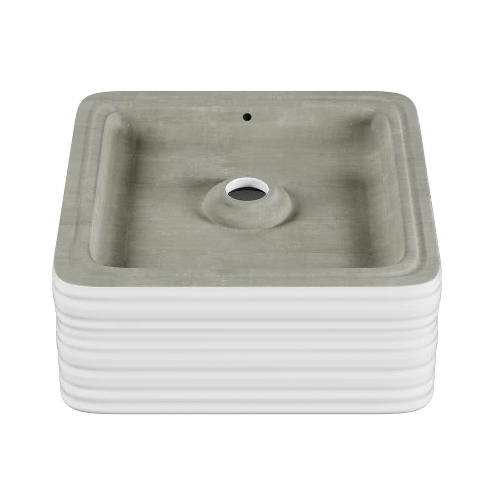 Adour 15'' White Ceramic Vessel Sink