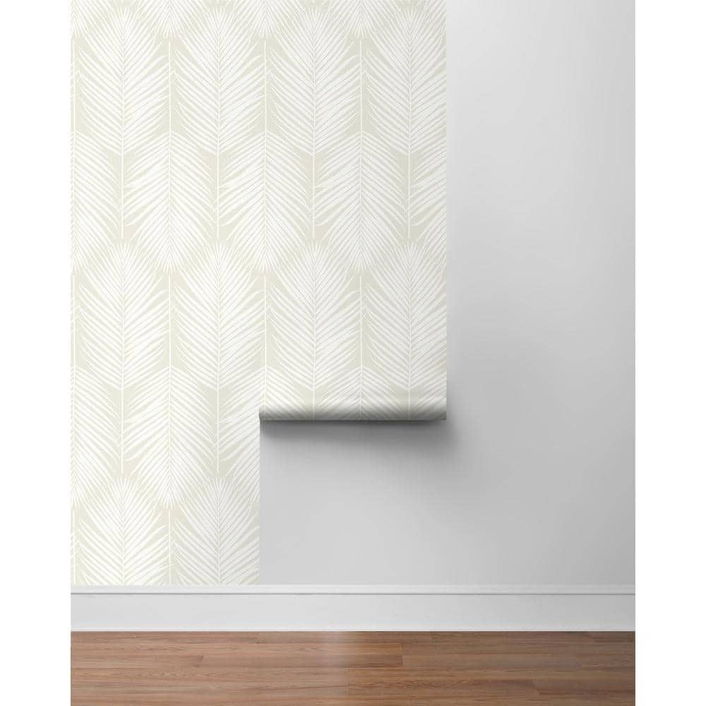 Sea Salt Palm Silhouette Vinyl Peel and Stick Wallpaper Roll