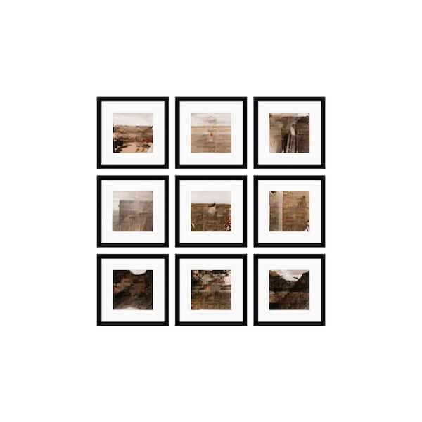 9 Pack 12 in. x 12 in. Black Plastic Collage Frame for Wall or Tabletop