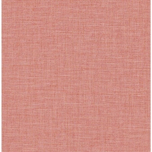 Jocelyn Pink Faux Linen Pink Paper Strippable Roll (Covers 56.4 sq. ft.)