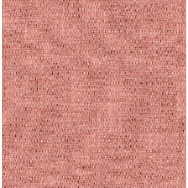 A-Street Prints Jocelyn Pink Faux Linen Pink Wallpaper Sample