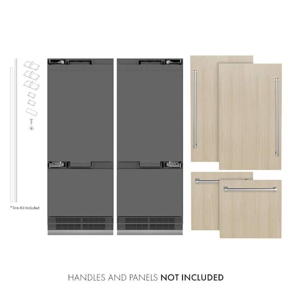 60 in. 32.2 cu. ft. Panel Ready Built-in Bottom Freezer Refrigerator with Water Dispensers and Graphite Gray Interior