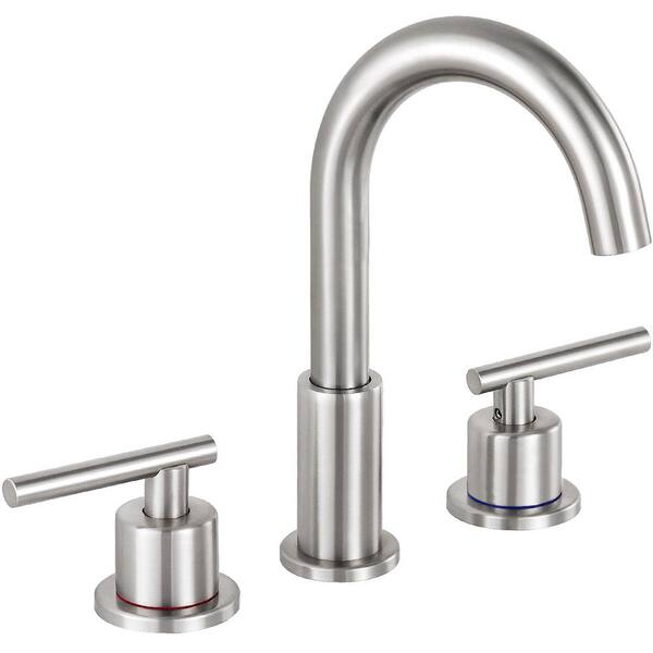 AKLFGN 8 in. Widespread 2Handle High Arc Bathroom Faucet and 360