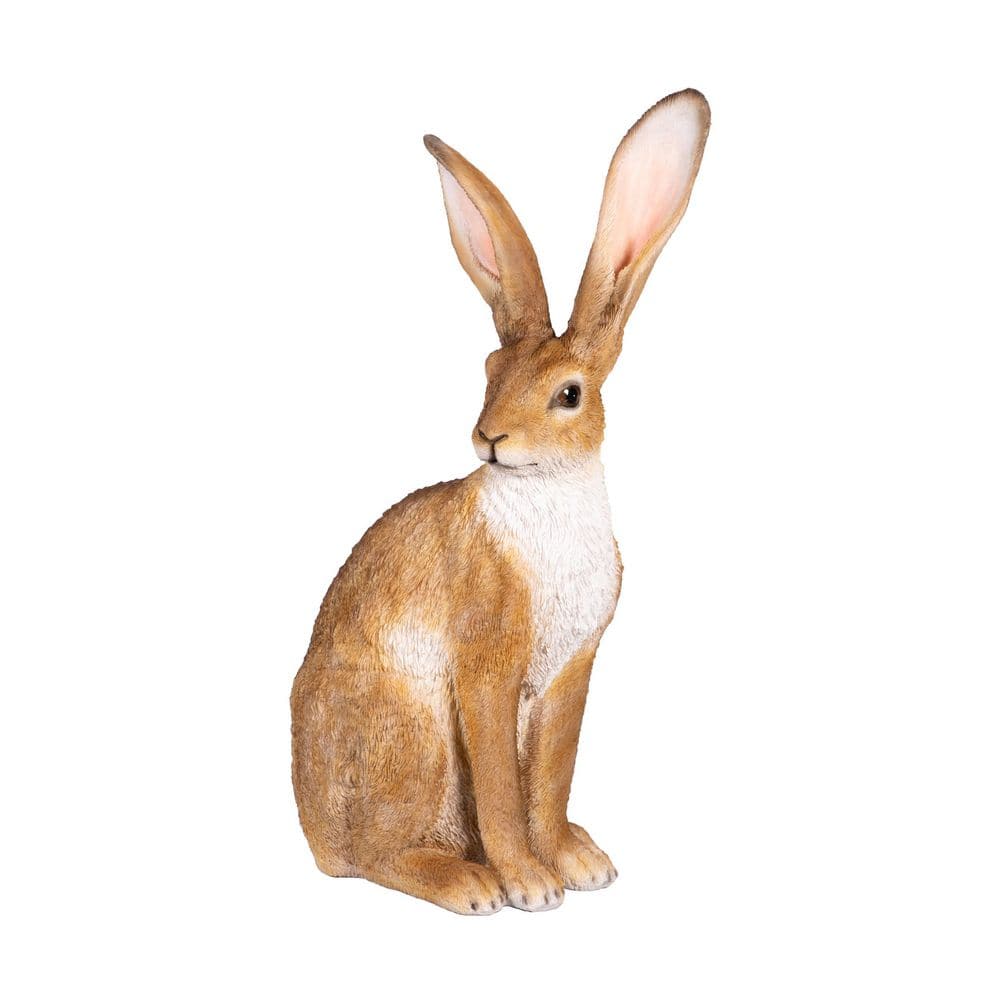小物 hare_rere Evergreen 21 in. Bunny Hare Resin Garden Statue GUF58RRES226 - The
