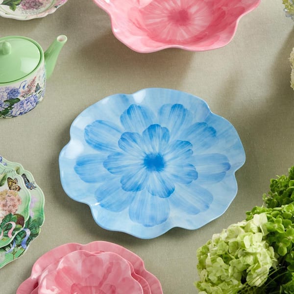 Certified International Wildflower Blue 3-D Floral Dinner Plate