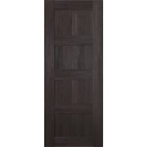 30 in. W x 80 in. H x 1-3/4 in. D 1-Panel Solid Core Vona Veralinga Oak Prefinished Wood Interior Door Slab