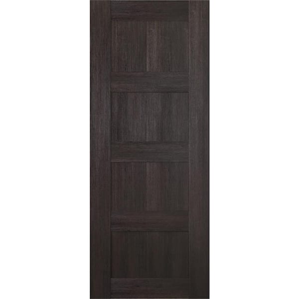 Belldinni 30 in. W x 80 in. H x 1-3/4 in. D 1-Panel Solid Core Vona Veralinga Oak Prefinished Wood Interior Door Slab