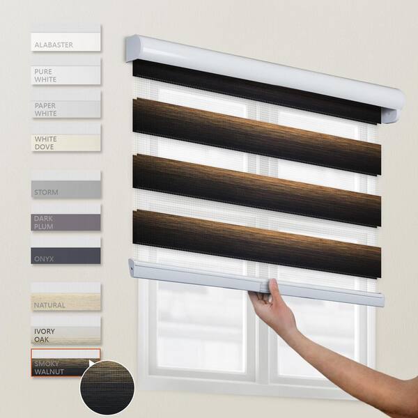 CHICOLOGY Dual Layer & Privacy Free-Stop Cordless Zebra Roller Shades 