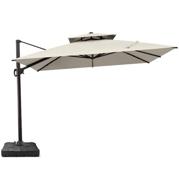 abba patio 11 foot offset cantilever umbrella canada 11ft Replacement Canopy Supported Bar 8 Ribs Taupe and harmful 30+ UV rays Abba Patio: Offset Cantilever Umbrella