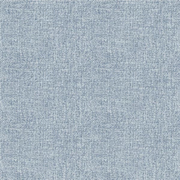 Chesapeake Waylon Denim Faux Fabric Wallpaper, Blue