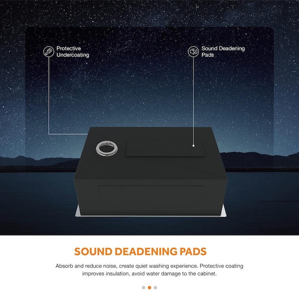 銀ベイ Glacier Bay Tight Radius 23 in. Undermount Single Bowl 18