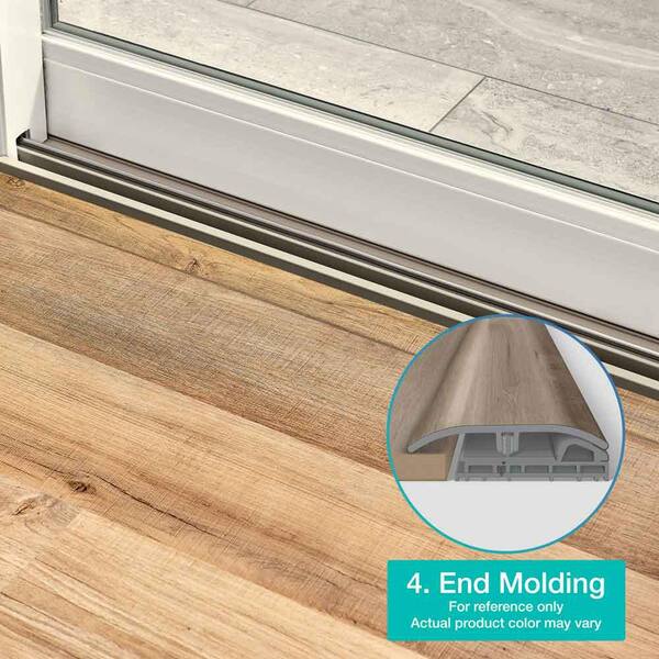 Partridge 0.31 in. T x 2 in. W x 78.7 in. L Vinyl 4-in-1 Molding Partridge 0.31 in. T x 2 in. W x 78.7 in. L Vinyl 4-in-1 Molding