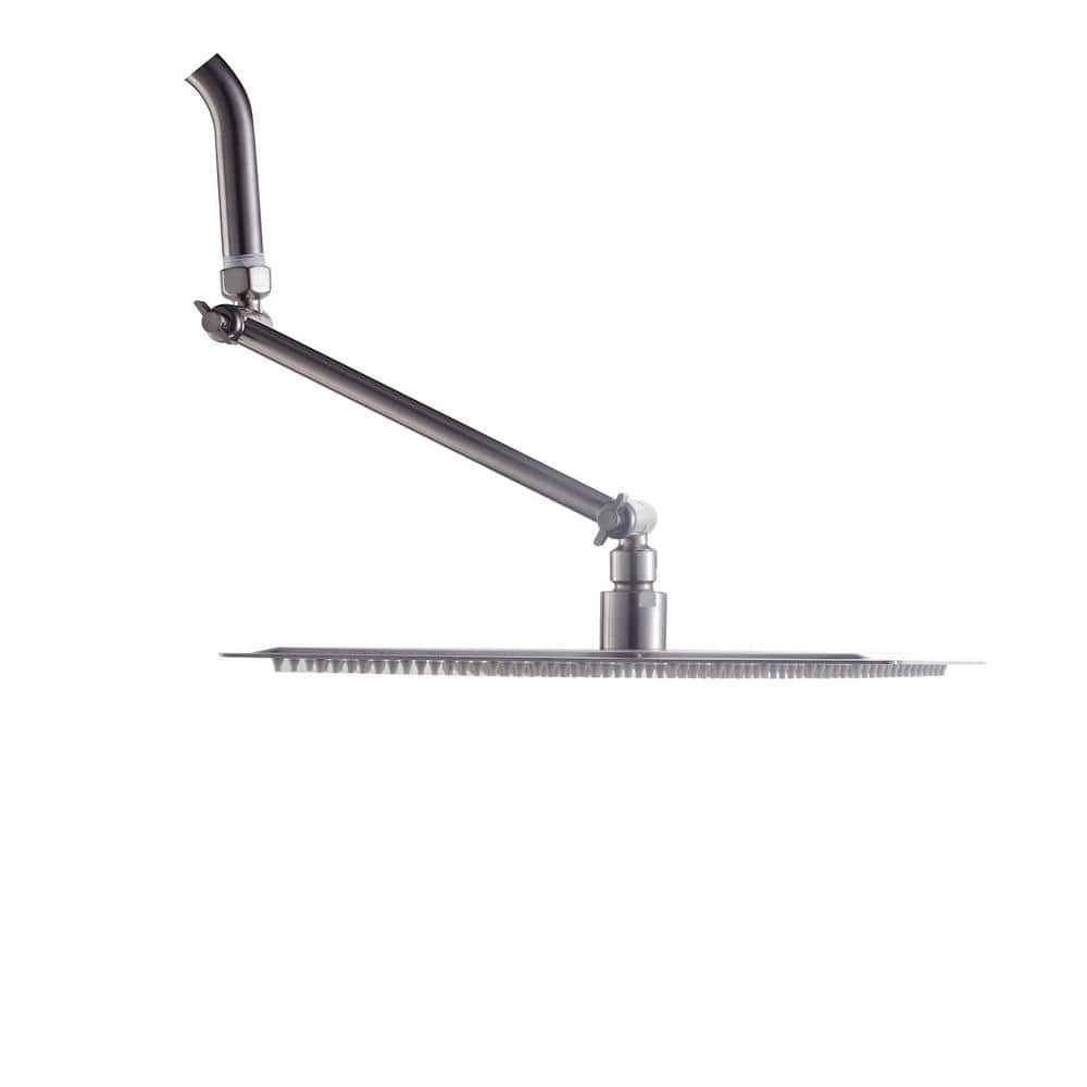 1-Spray Patterns with 2.5 GPM 12 in. Wall Mount Rain Fixed Shower Head with