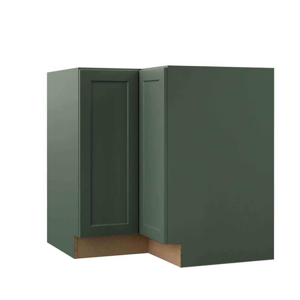 Designer Series Melvern 36 in. W x 24 in. D x 34.5 in. H Assembled Lazy Susan Corner Base Cabinet in Forest price history on PriceWatchPro