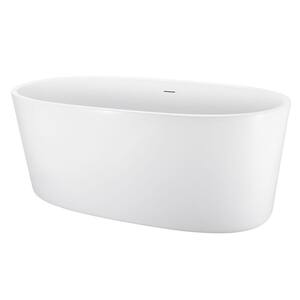 Vinnova Orion 67 in. x 31.5 in. Acrylic Flatbottom Soaking Bathtub in ...