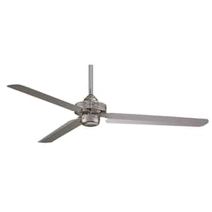 Steal 54 in. Indoor Brushed Nickel Ceiling Fan