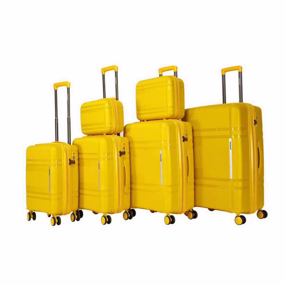 LIVACA 6-Piece Expandable Hardshell Spinner Luggage Set with TSA