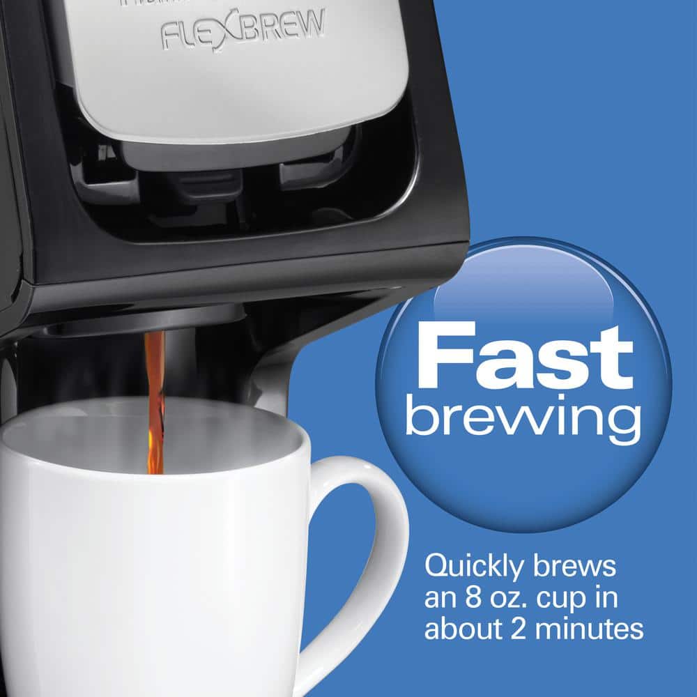 FlexBrew Black and Silver Single-Serve Coffee Maker