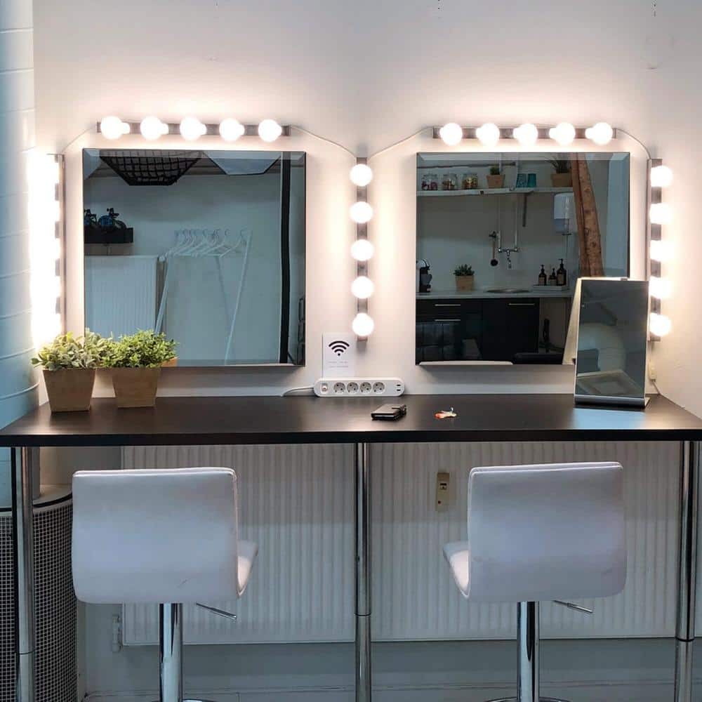 Elegant 18" Square Frameless Beveled Wall Mirror