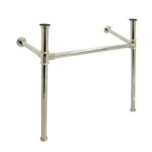 Stainless Steel Console Table Legs in Polished Nickel