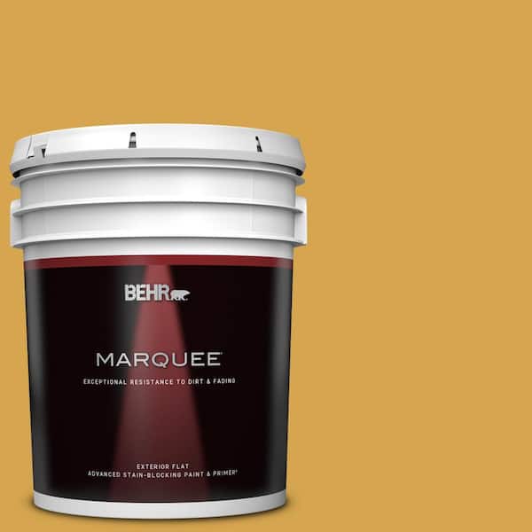 BEHR MARQUEE 5 gal. #M290-6 Plantain Chips Flat Exterior Paint & Primer