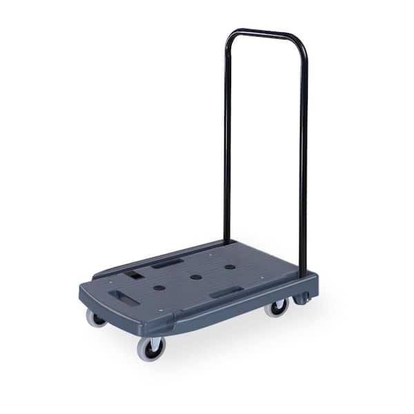 Tidoin 330 lbs. Capacity Platform Heavy-Duty Hand Truck Rolling Cart in Gray