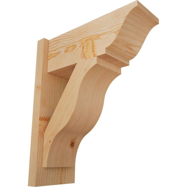 Ekena Millwork 8 in. x 22 in. x 18 in. Fuston Traditional Smooth Douglas Fir Outlooker